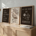 Retro Coffee Lover Digital Art Set