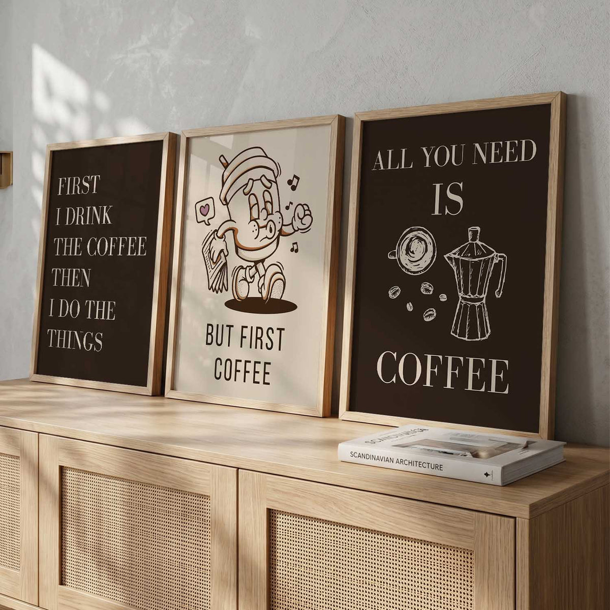 Retro Coffee Lover Digital Art Set