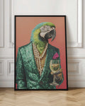 Dapper Parrot with Wine Digital Art