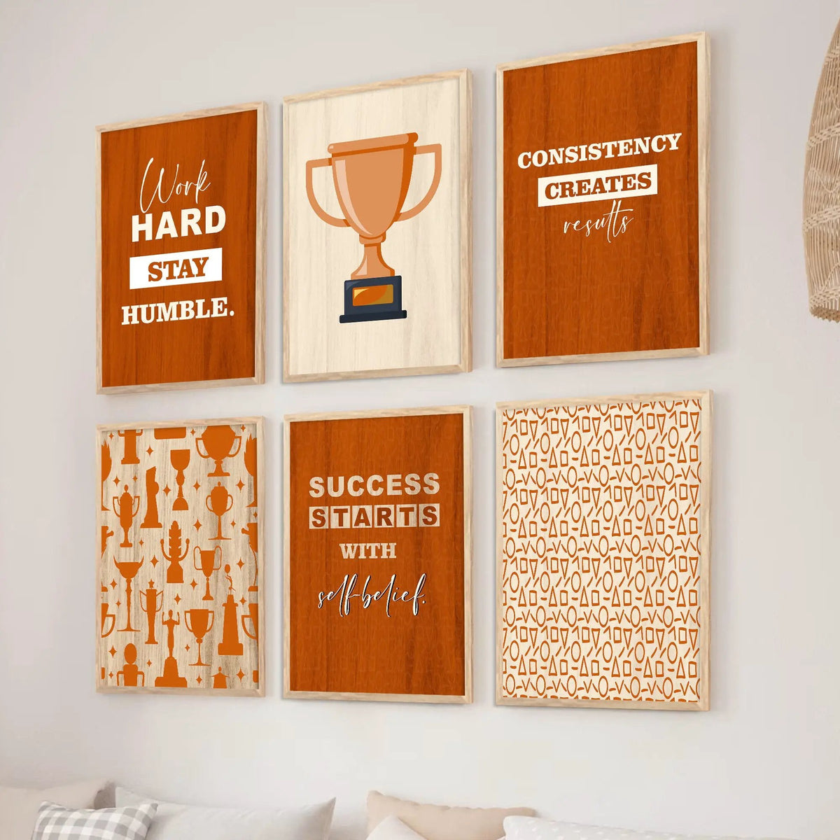 Motivational Champion Wall Art Gallery Set