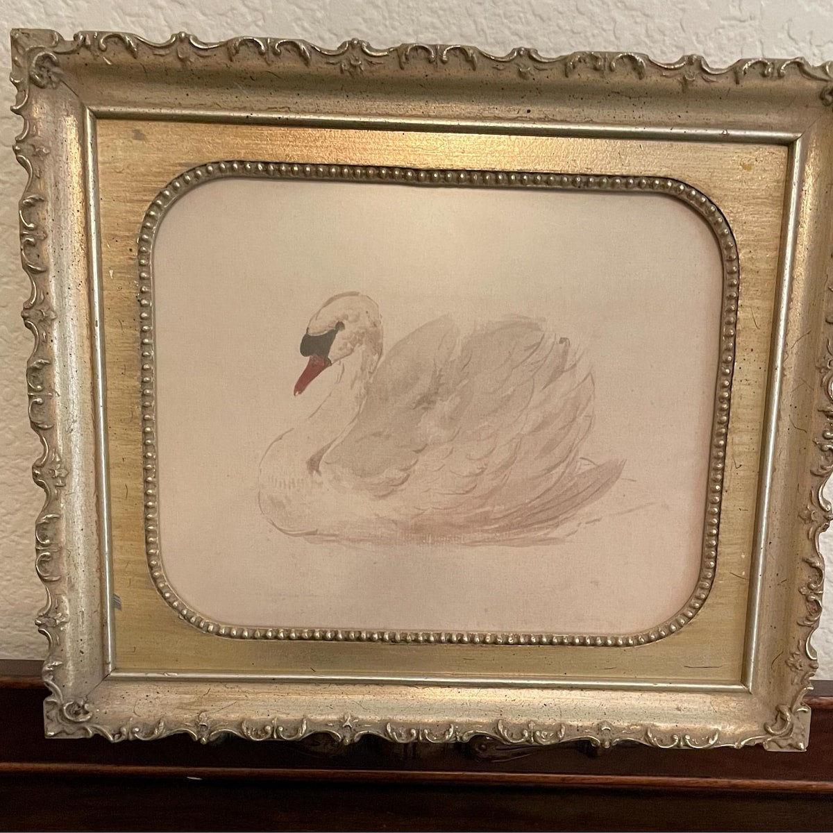 Graceful Swan Watercolor Digital Art
