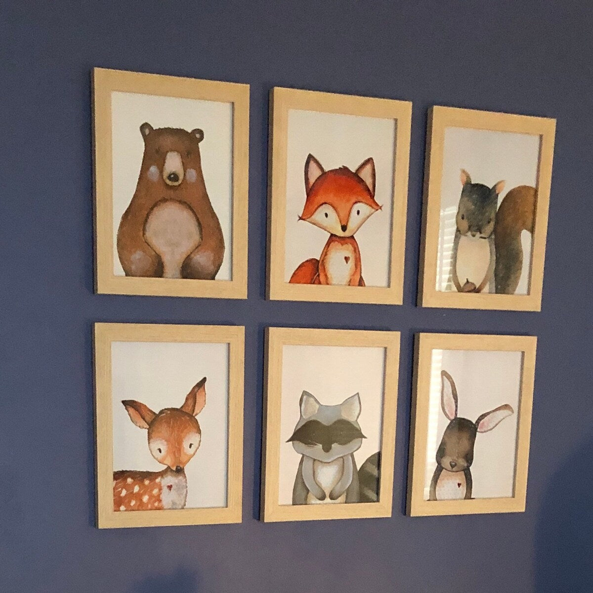 Watercolor Woodland Animals Digital Art Set