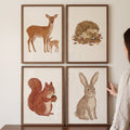 Charming Woodland Animals Digital Art Print Set