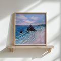 Pink Sky Ocean Seascape Digital Art