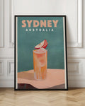 Sydney Australia Cocktail Travel Poster