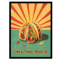 Let's Taco 'Bout It Vintage Retro Food Art Print