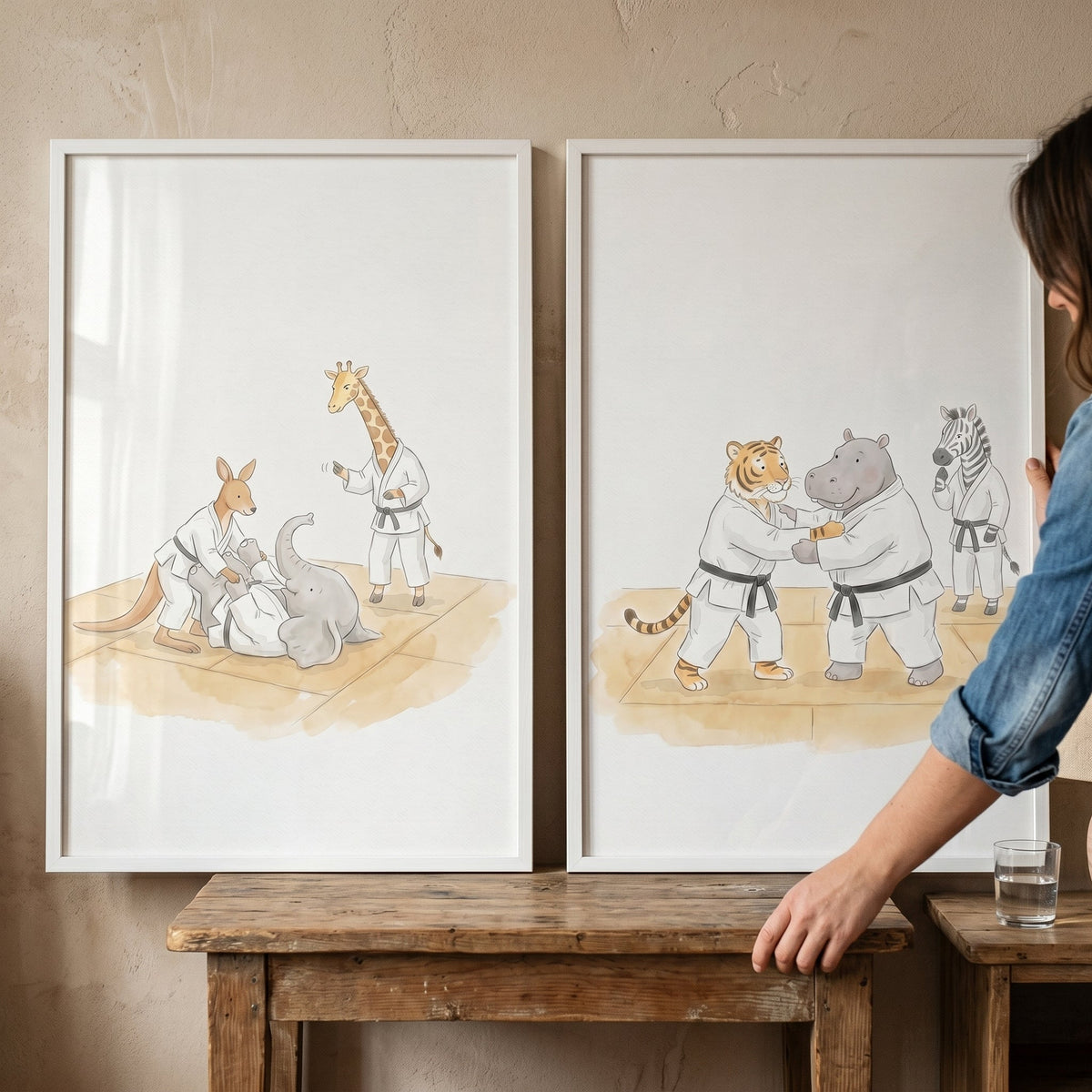 Judo Animals Digital Art Print