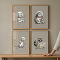 Space Explorer Animals Digital Art Bundle