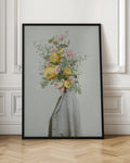 Botanical Bloom Portrait Digital Artwork