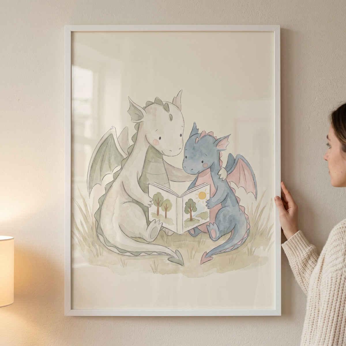 Magical Dragons Reading Digital Art
