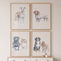 Charming Watercolor Dog Portraits Collection
