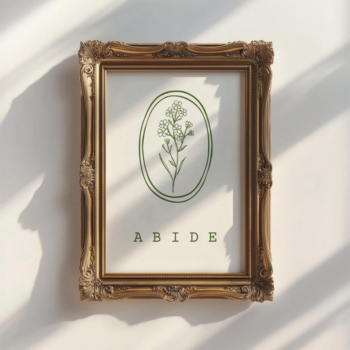 Abide Botanical Digital Art Print