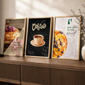 Kitchen Breakfast Coffee and Pancakes Triptych Digital Art