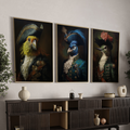 Regal Avian Captains Digital Art Trio