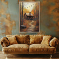 Cozy Autumn Cabin Digital Art