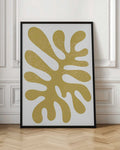 Abstract Gold Botanical Cutout Digital Artwork