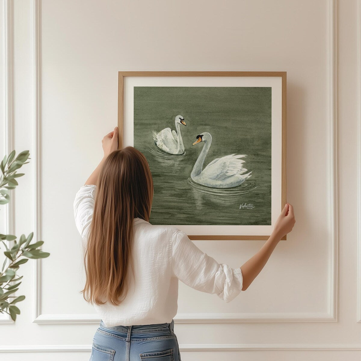 Graceful Swans Digital Art