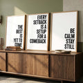 Inspirational Typography Triptych Digital Art