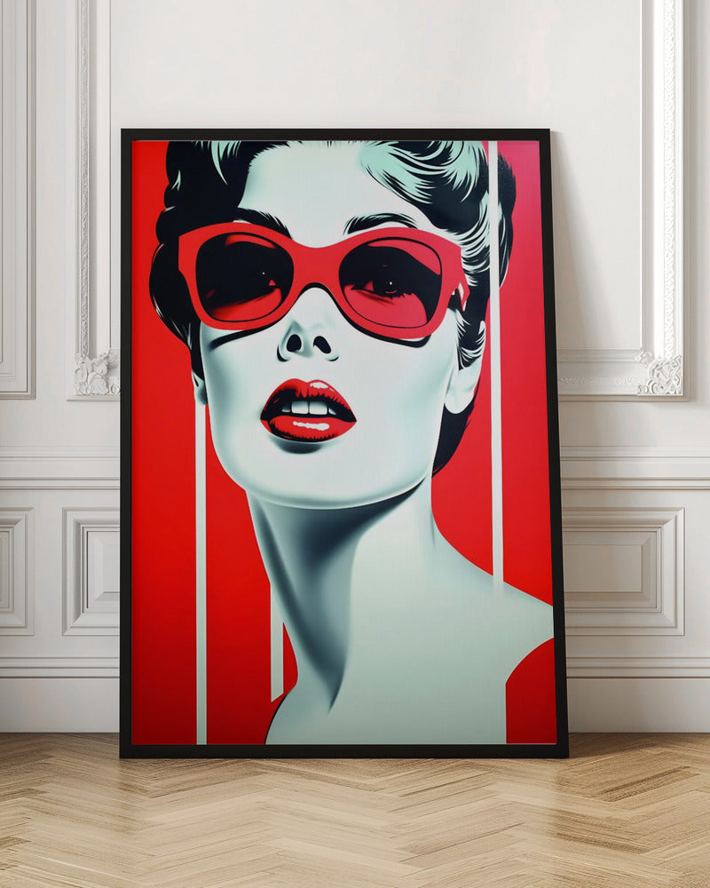 Retro Red Glasses Pop Art
