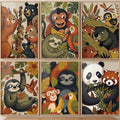 Charming Woodland Animals Digital Art Collection