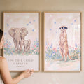 Elephant and Meerkat Safari Digital Art Set