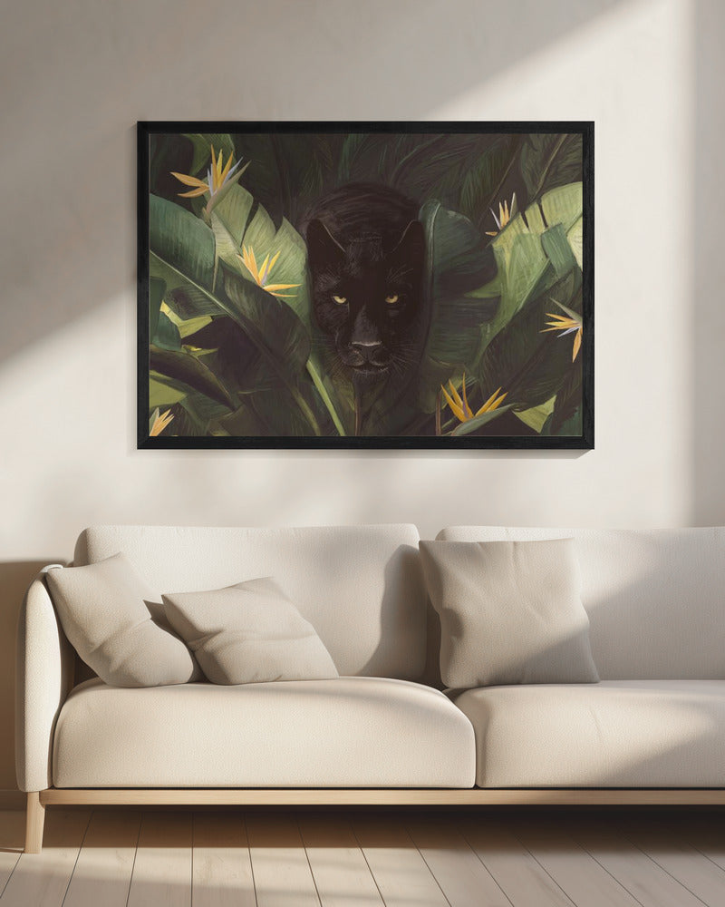 Mystic Panther in Jungle Foliage Digital Art