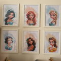 Watercolor Princess Portrait Collection Digital Download