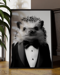 Dapper Hedgehog in Tuxedo Digital Art