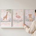 Watercolor Safari Nursery Digital Art Set