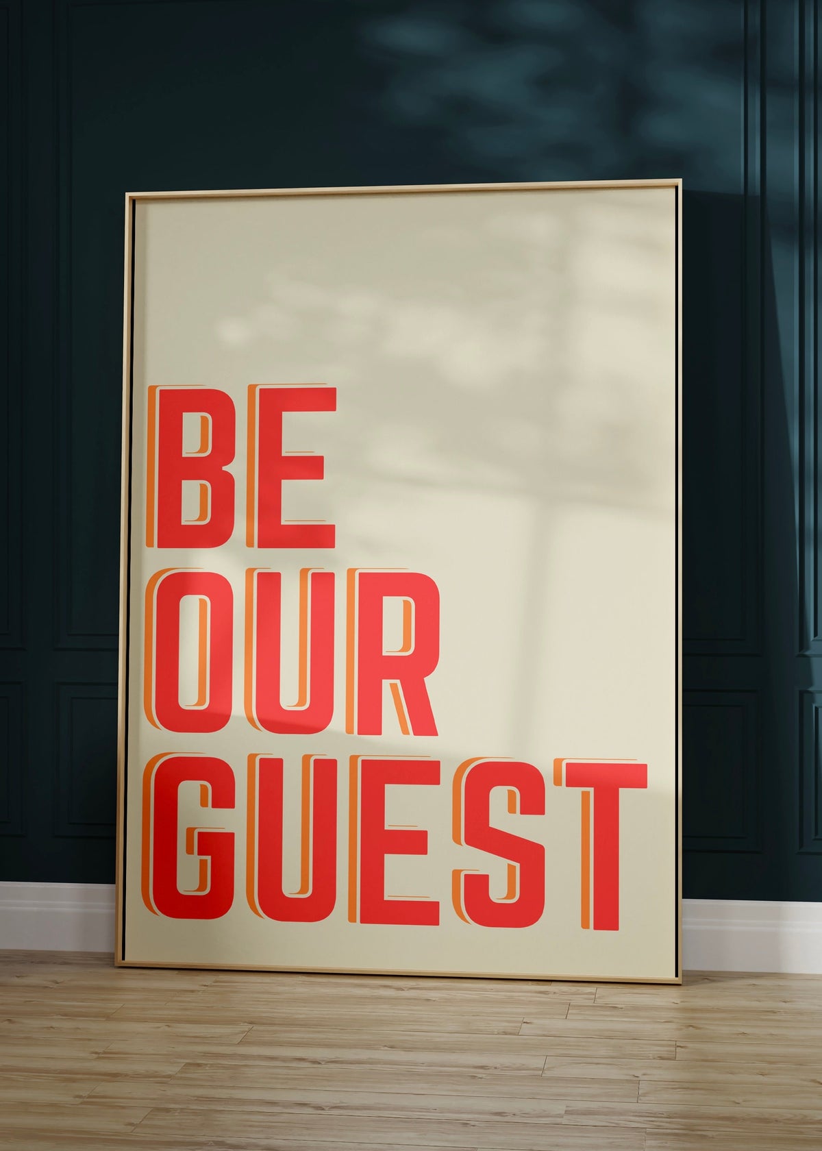 Be Our Guest Retro Typography Digital Print