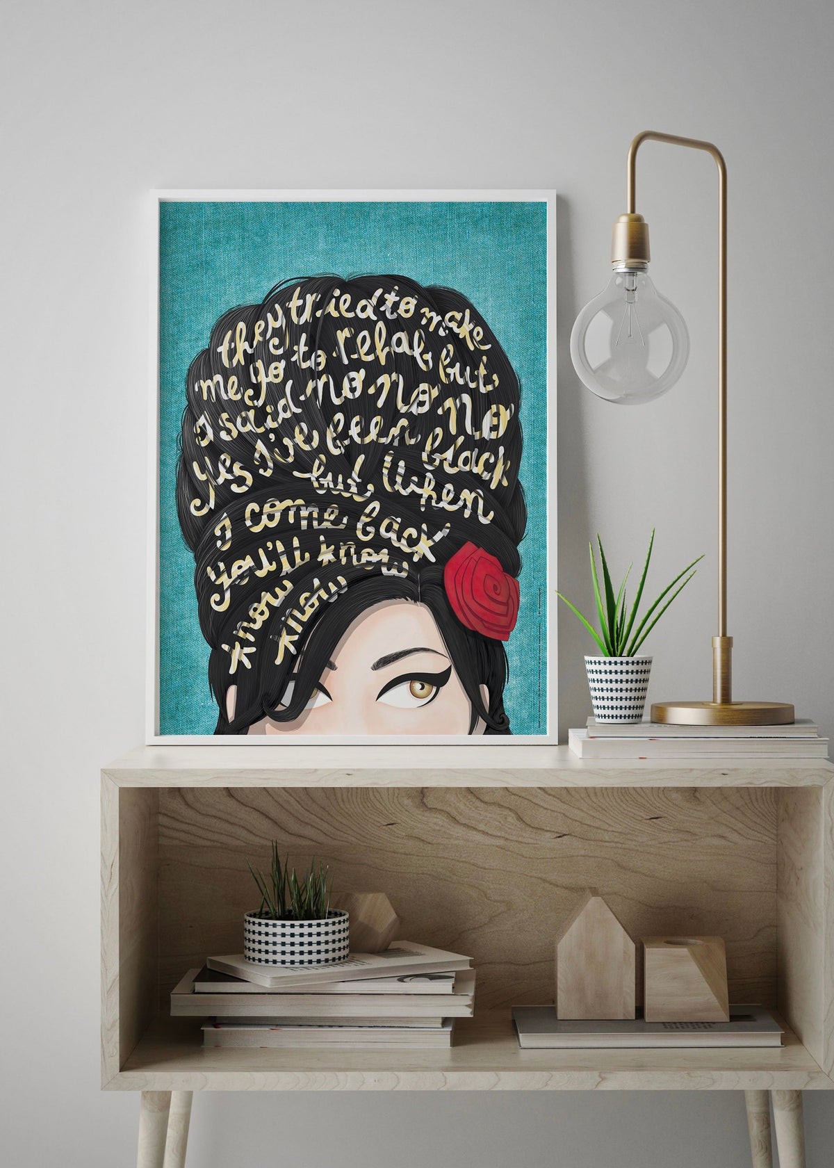 Amy Winehouse Rehab Lyrics Digital Art