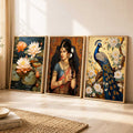 Indian Heritage Triptych Digital Art Collection