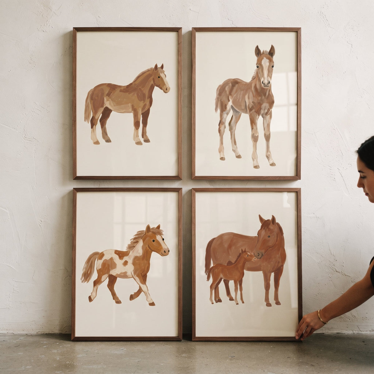 Rustic Equine Family Digital Art Collection