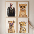 Quirky Safari Animals Digital Art Collection