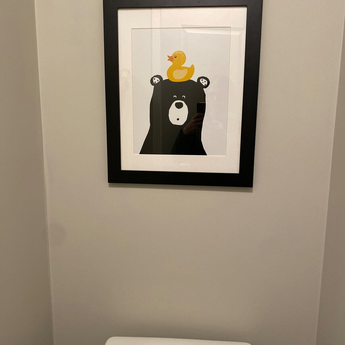 Sleepy Bear and Little Duck Digital Art