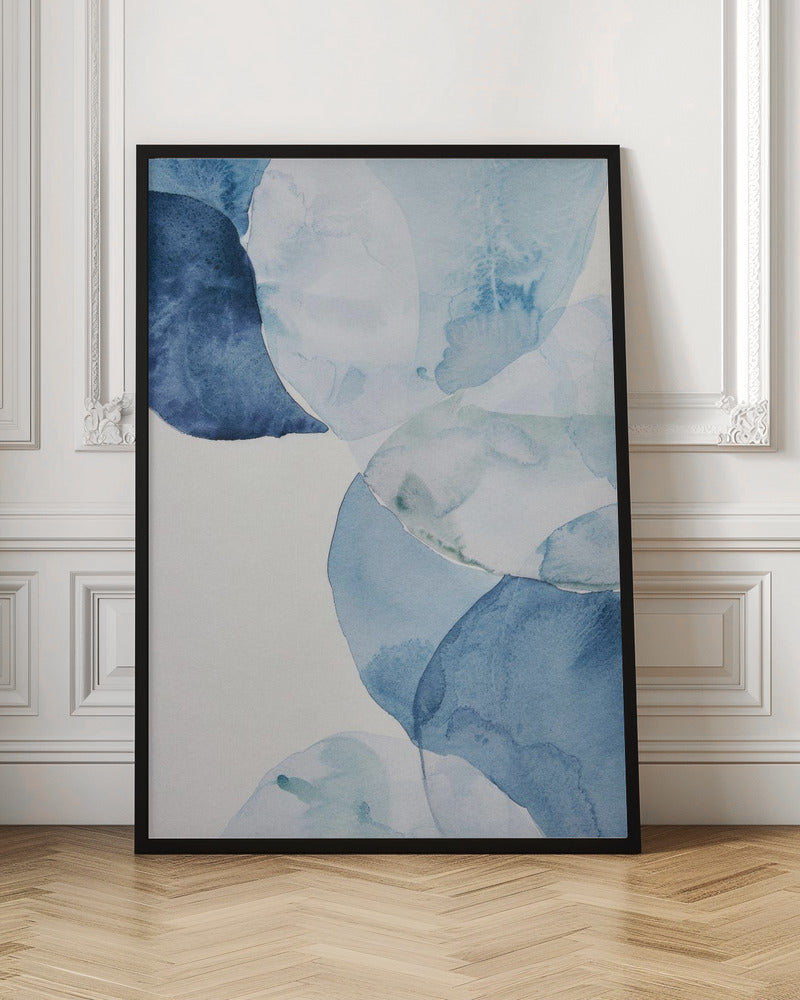 Ethereal Blue Watercolor Abstract Digital Art