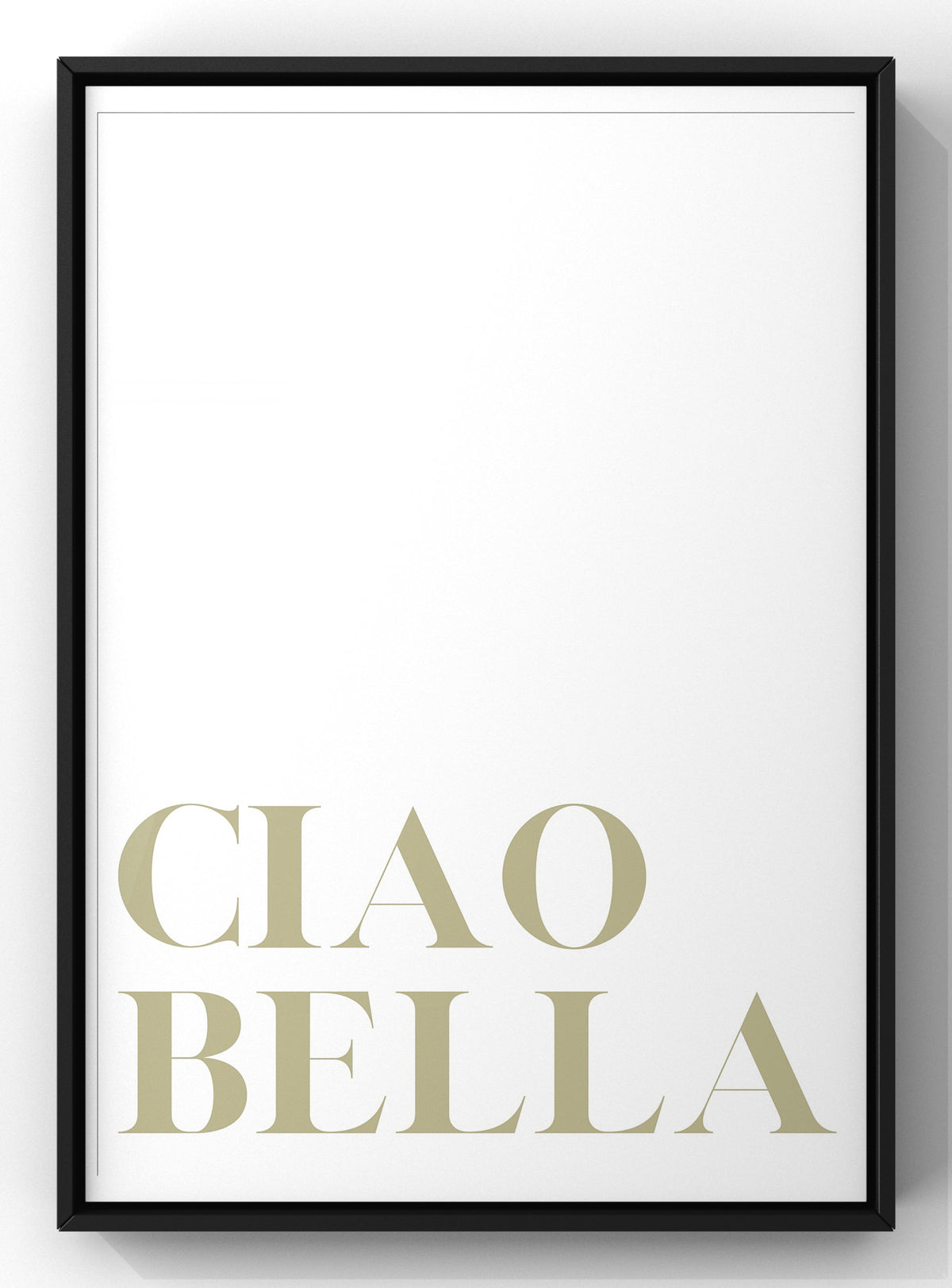 Ciao Bella Typography Digital Art Print