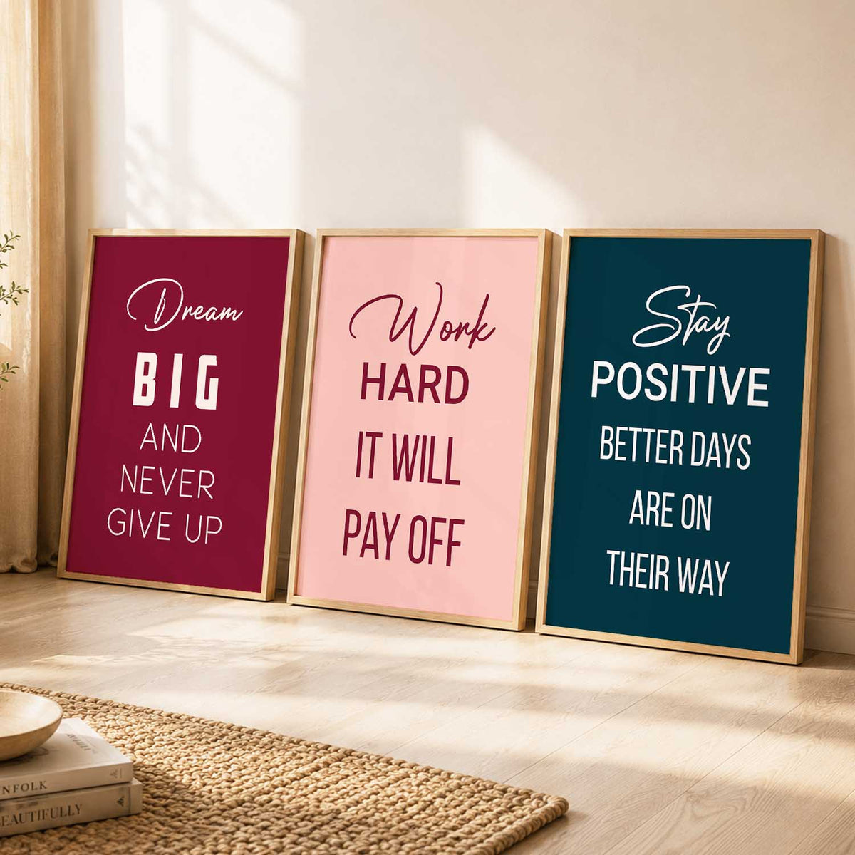 Motivational Quotes Trio Digital Art