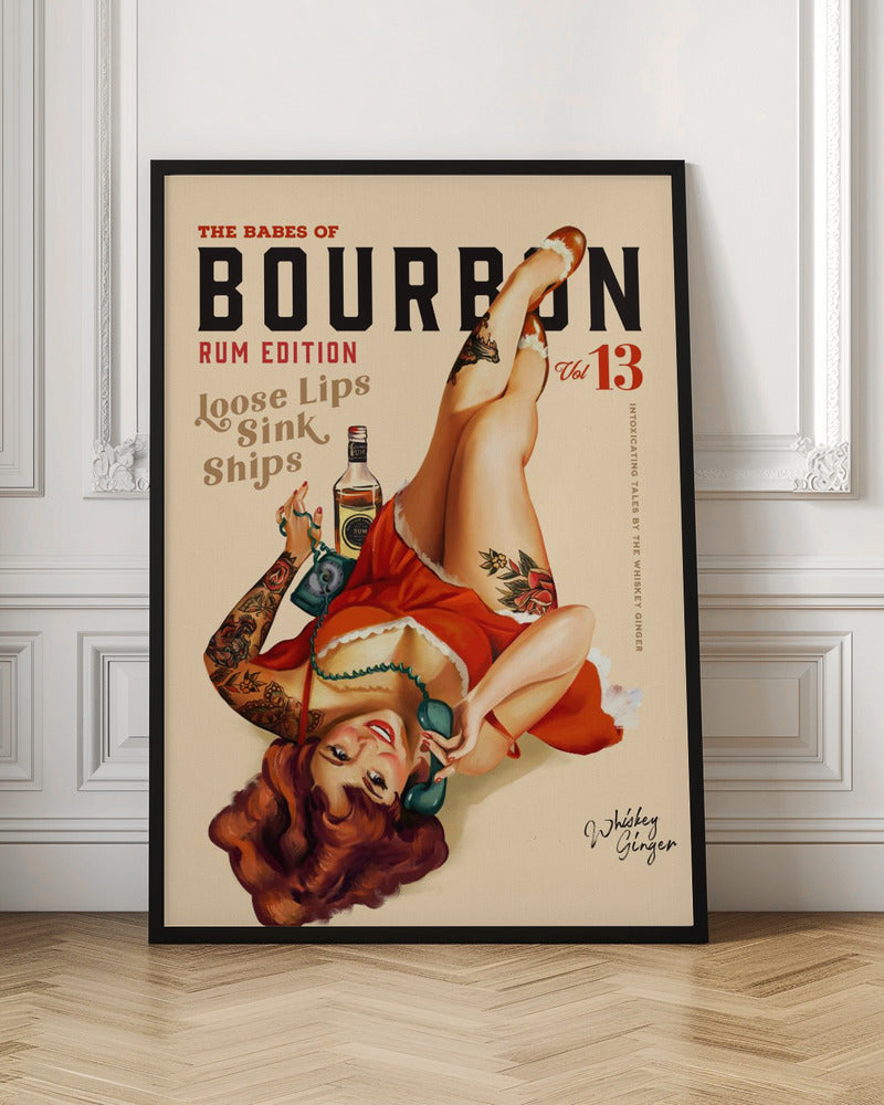 Babes of Bourbon Vintage Pin-Up Digital Art