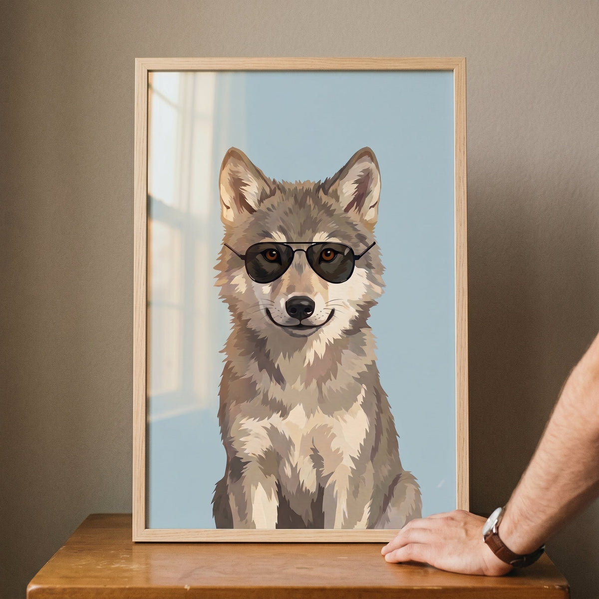 Cool Wolf with Sunglasses Digital Art