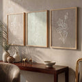 Minimalist Botanical Line Art Triptych
