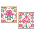 Pink Damask Floral Digital Art Set
