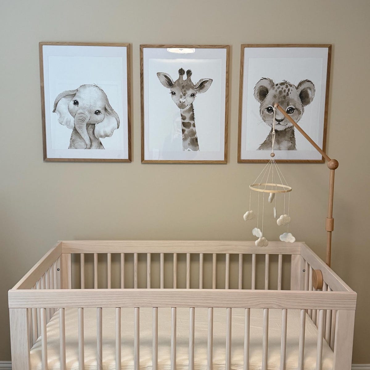 Safari Baby Animals Trio Digital Artwork