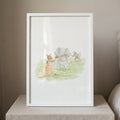 Watercolor Safari Animals Football Digital Art