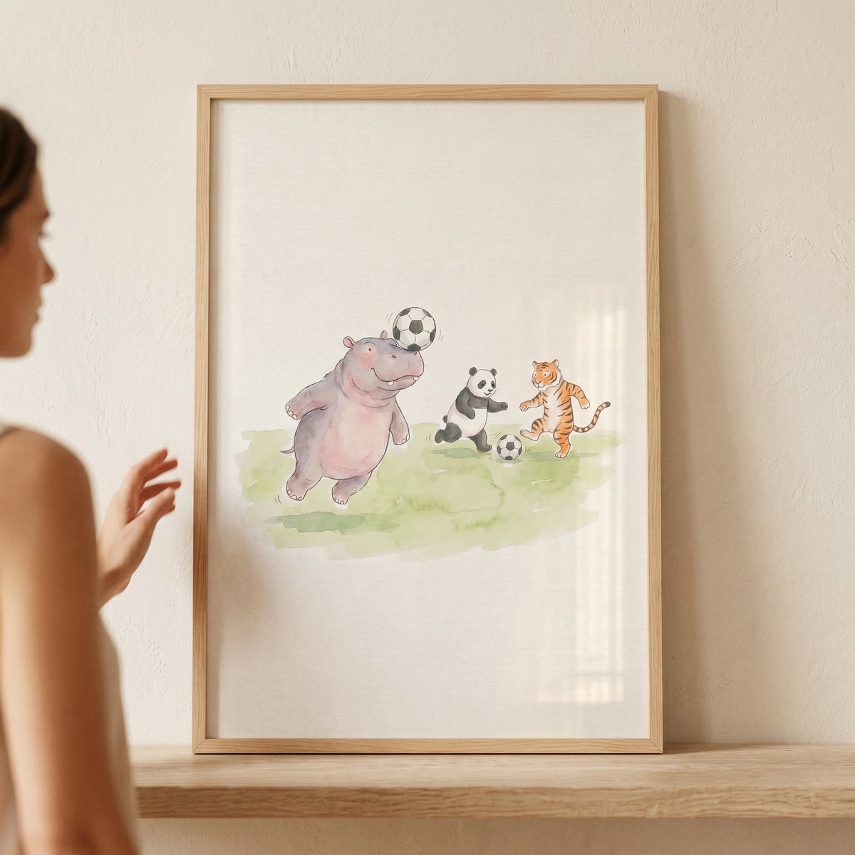Cute Animal Soccer Players Digital Download