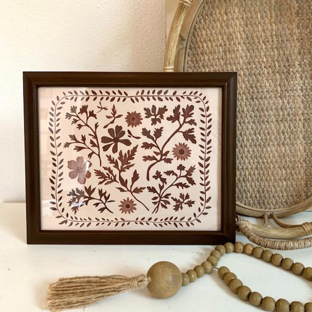 Rustic Botanical Press Digital Art