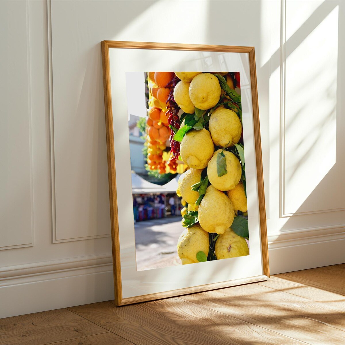 Italian Amalfi Lemon Market Digital Artwork