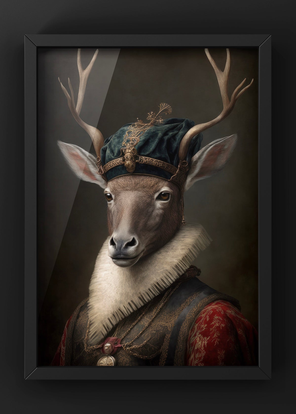 Regal Stag Aristocrat Digital Portrait