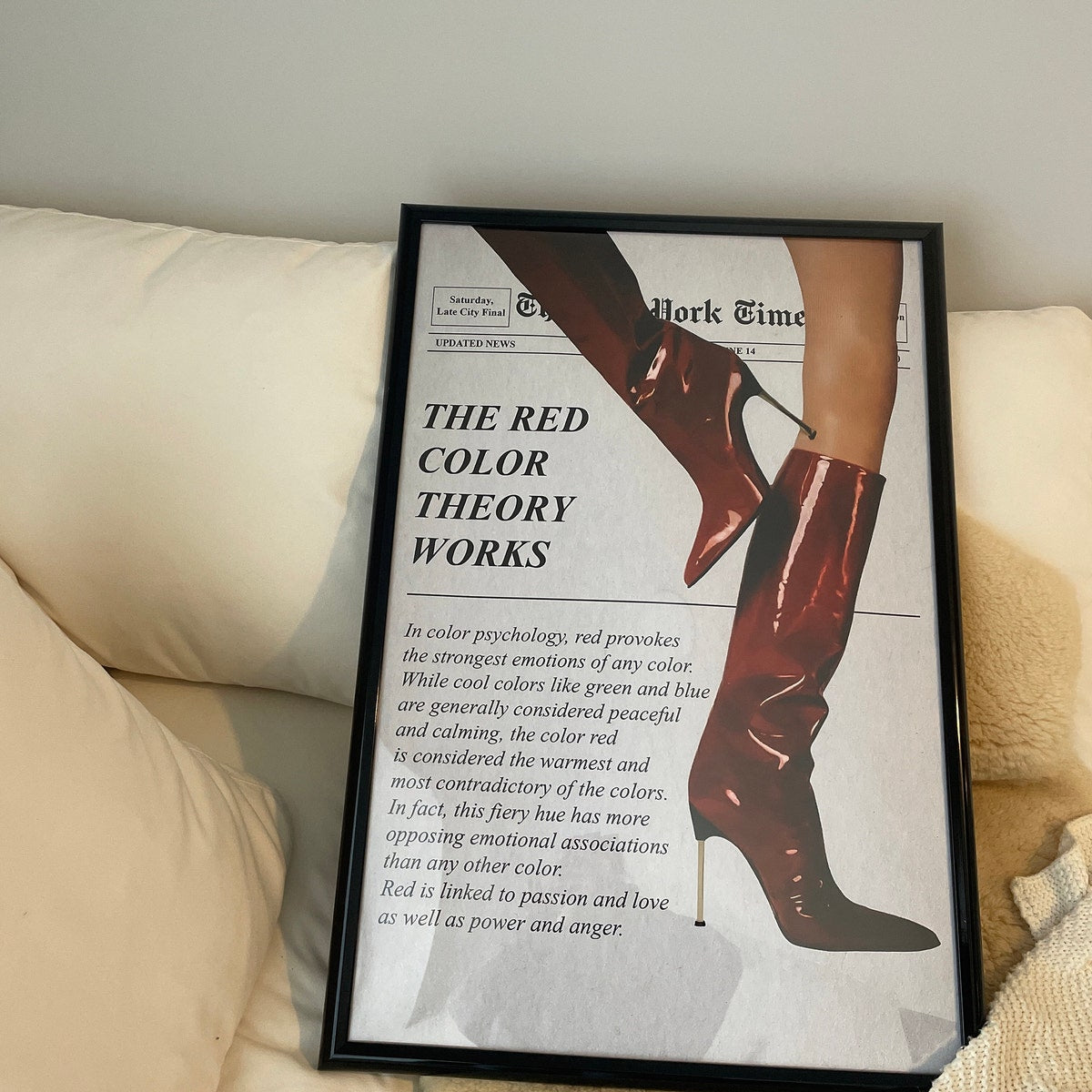 The Red Color Theory Works Digital Art Print