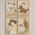 Wild West Cowboy Ducks Digital Art Collection